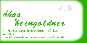 akos weingoldner business card